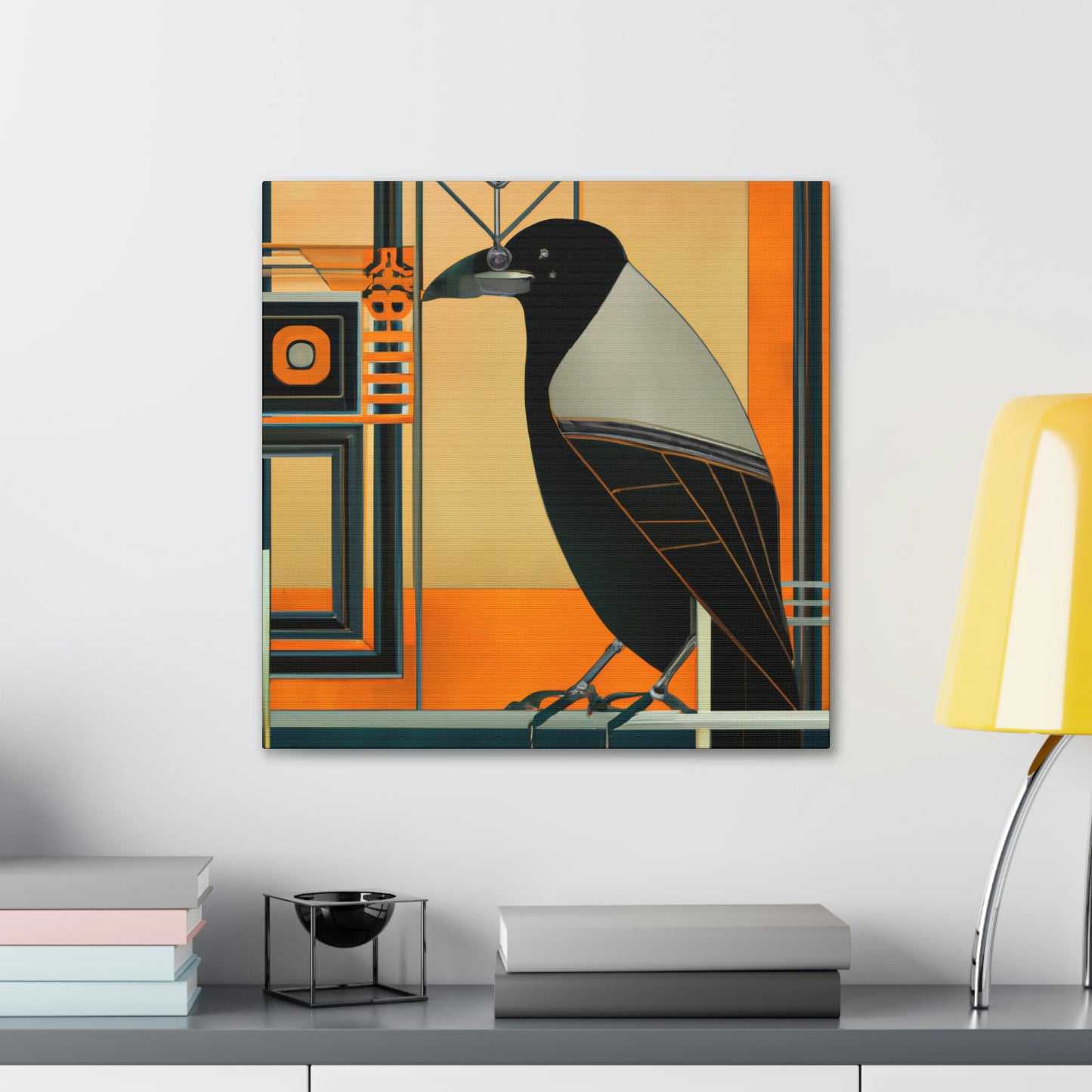 "American Crow Soars High" - Canvas