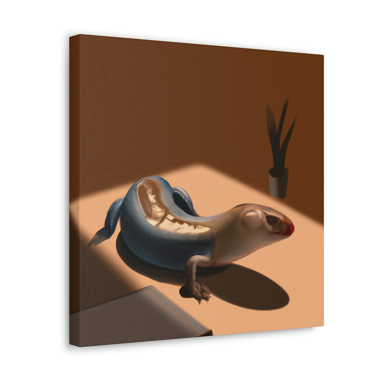 "Blue-Tongued Skink Zen" - Canvas