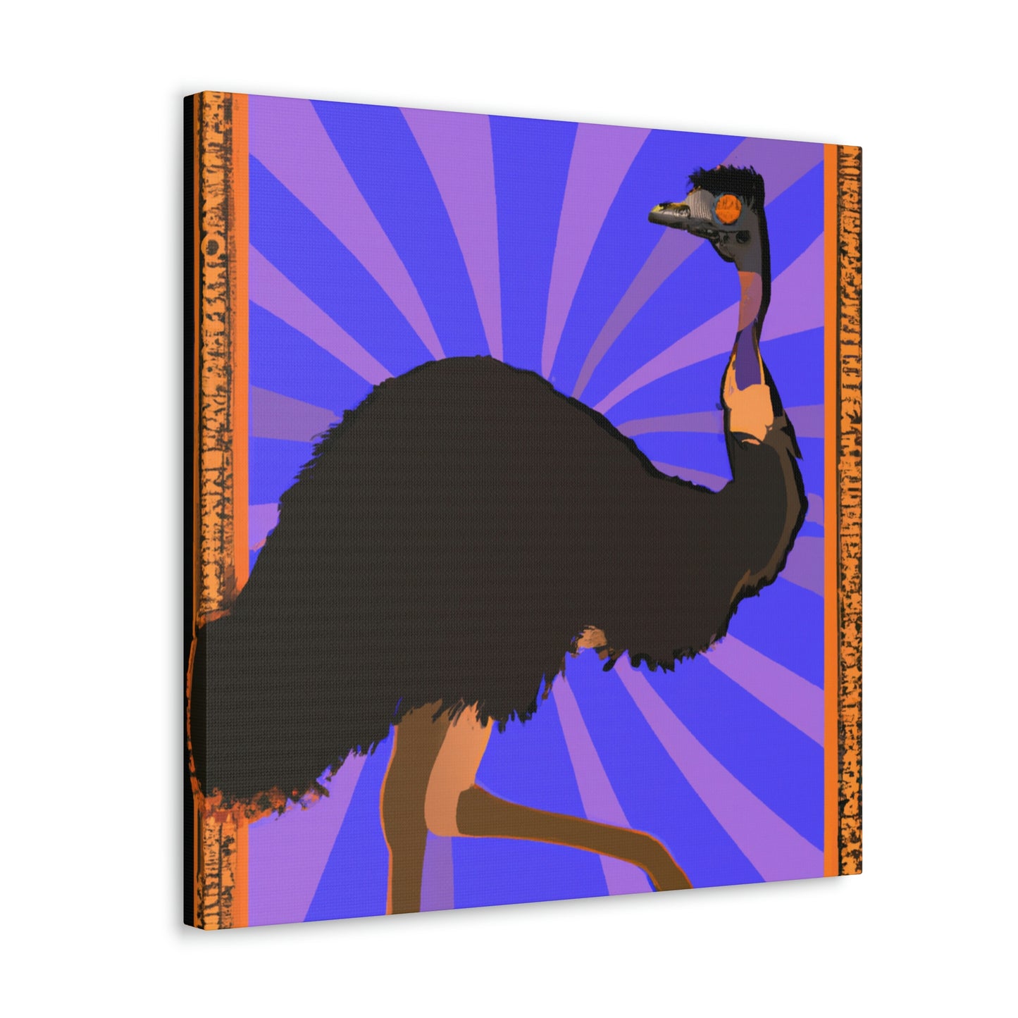 "Emu in Artful Flight" - Canvas