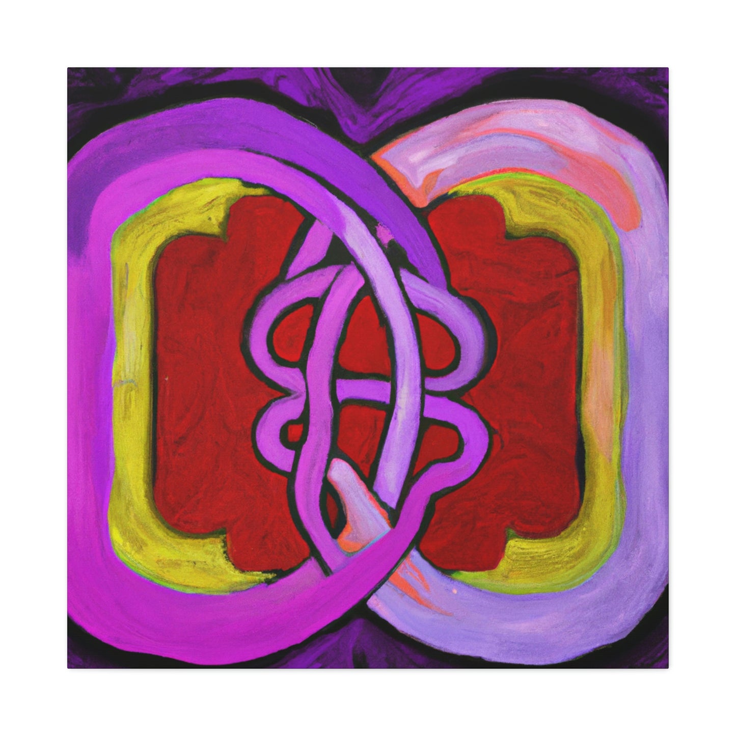 Two Hearts Interlocked - Canvas