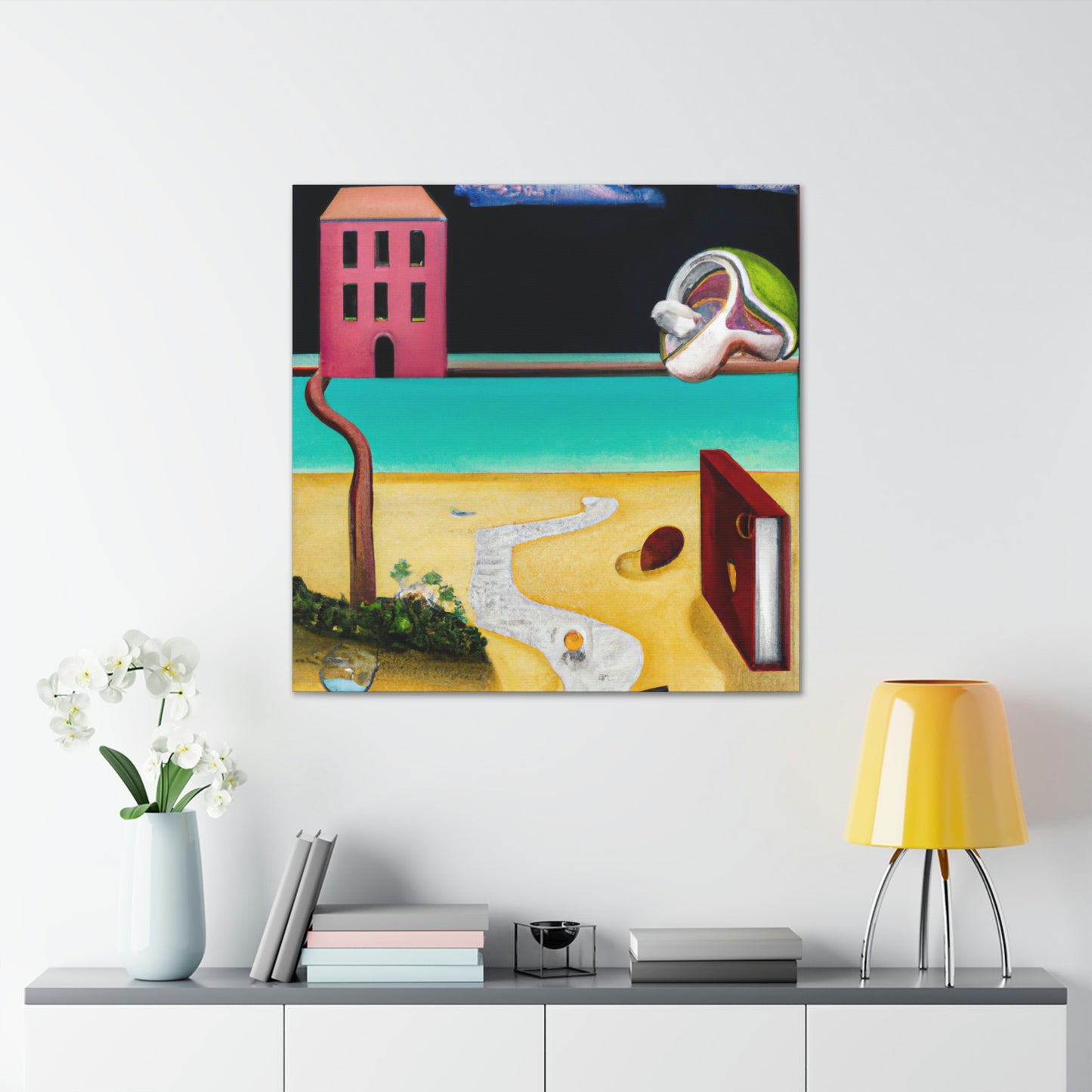 "Tropical Beach Mirage" - Canvas