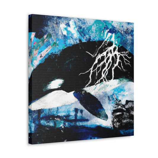 Whale in Abstract Form - Canvas