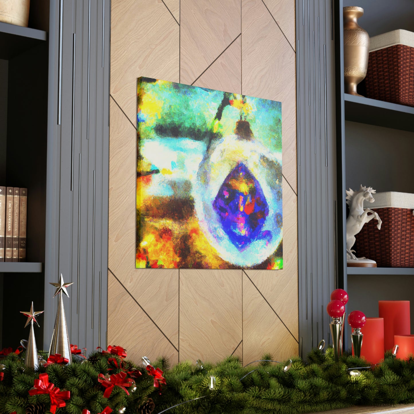 "Glimmering Christmas Ornament" - Canvas