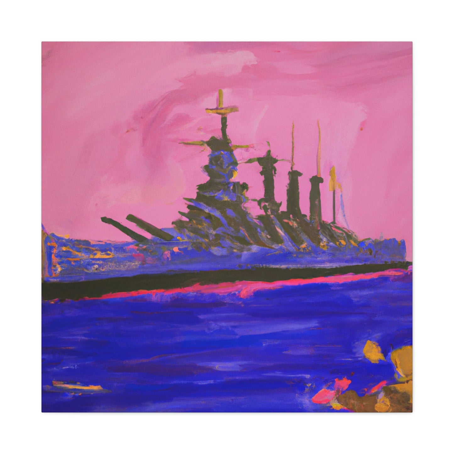 "Battleship in Fauvism" - Canvas