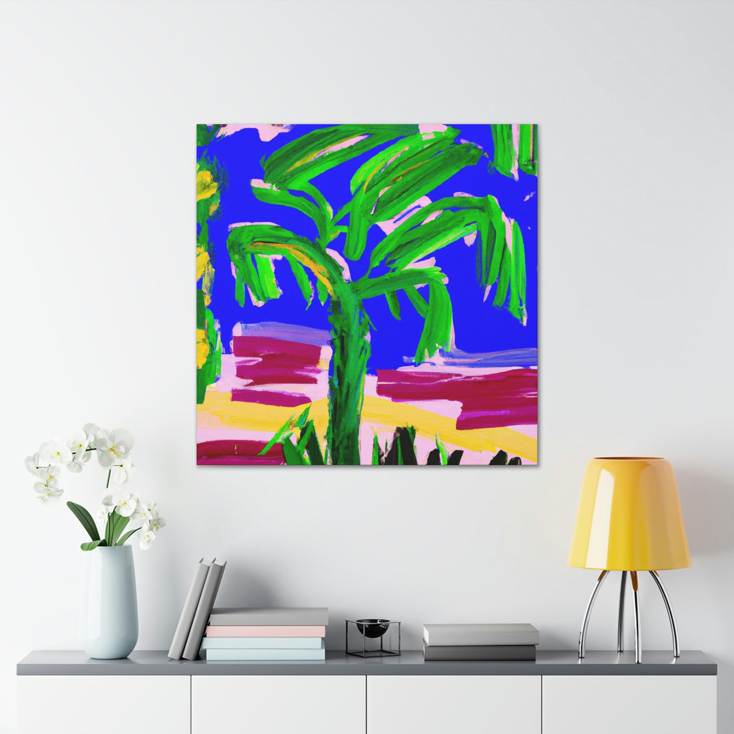 "Palm Tree Oasis Dream" - Canvas