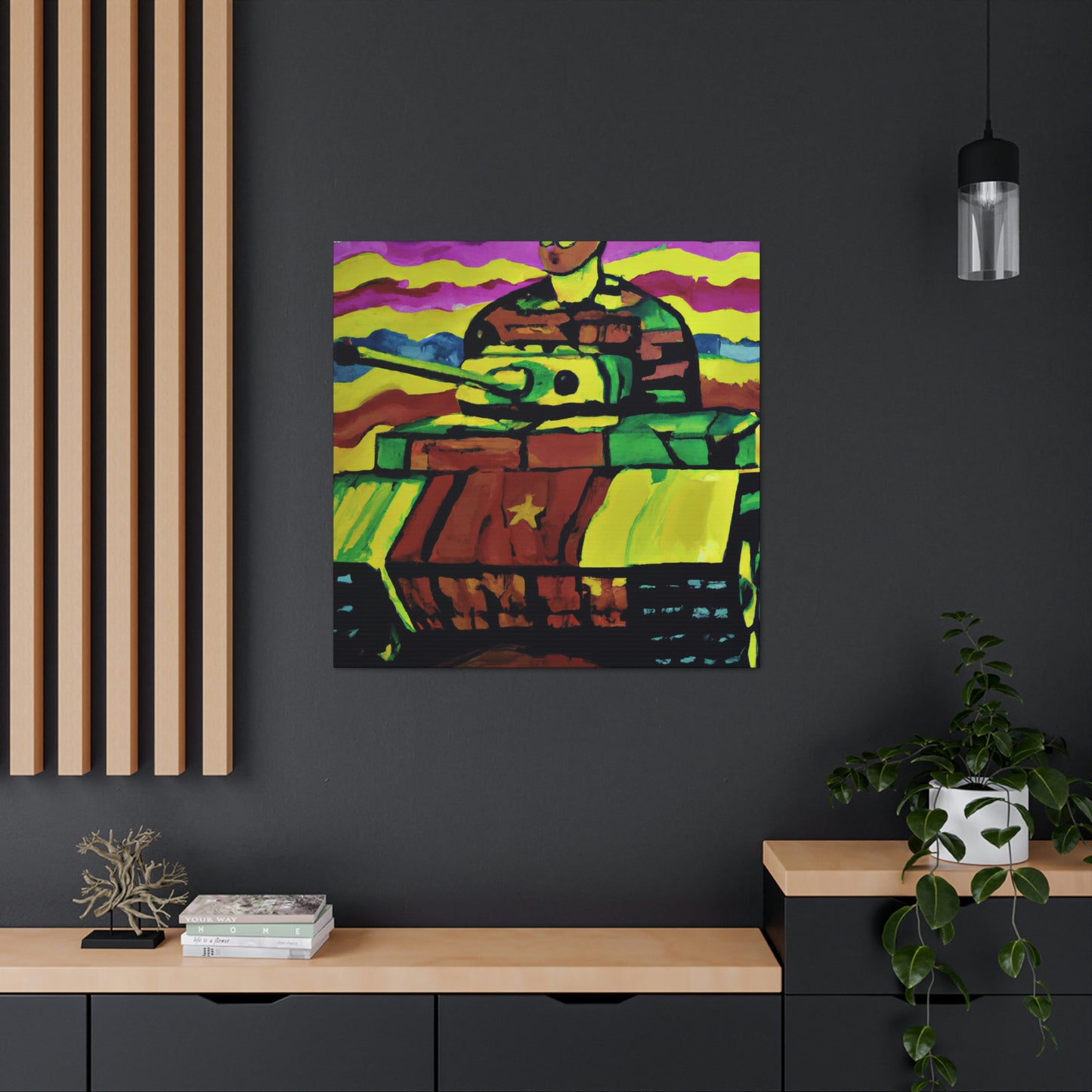 "Tank Operator in Fauvism" - Canvas