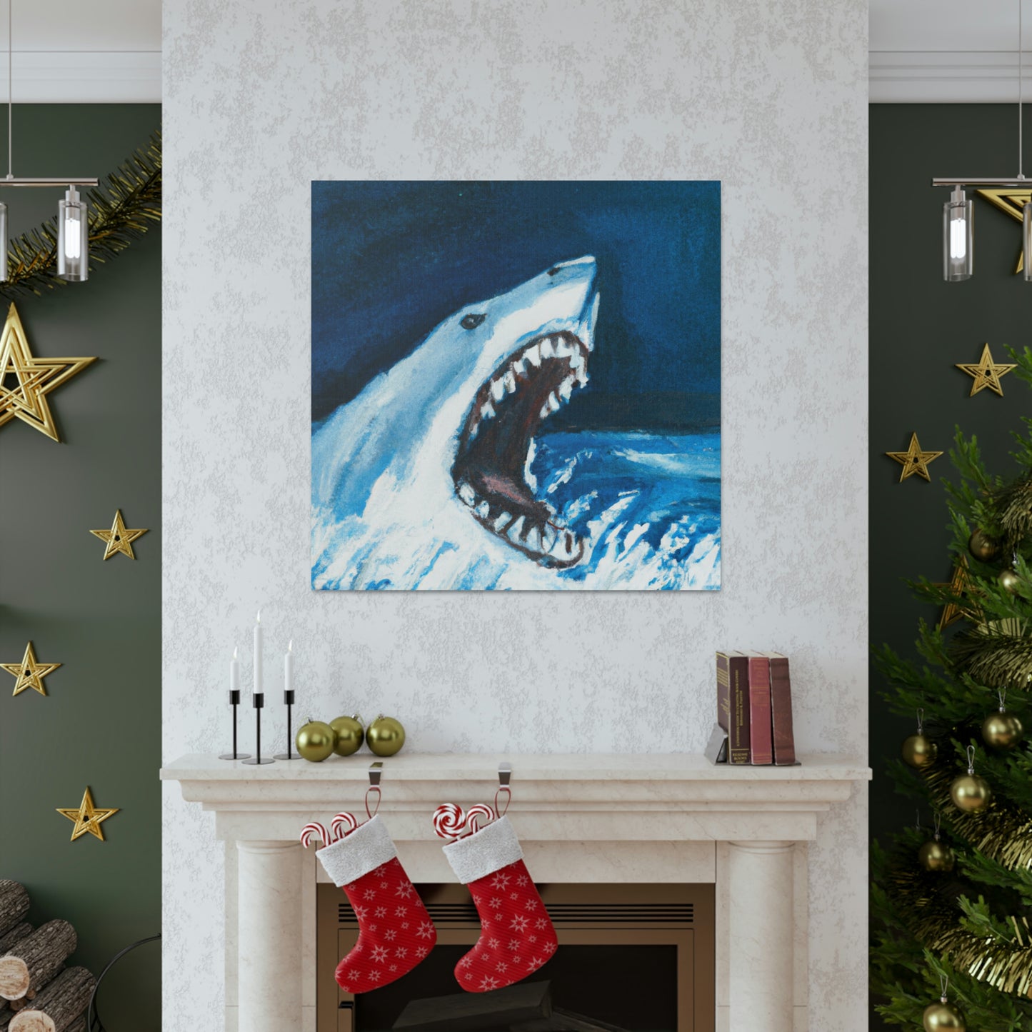 Great White Terror - Canvas