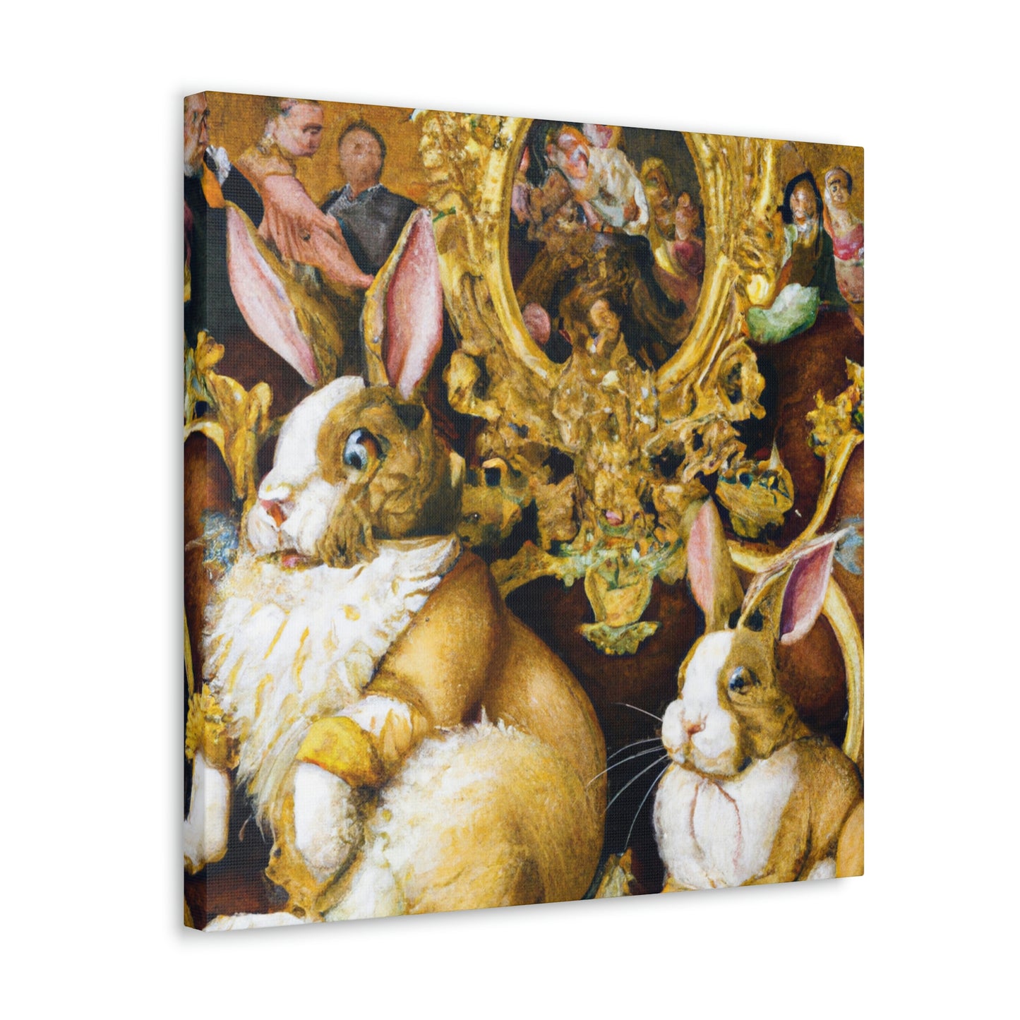 "Rabbits in Baroque Splendor" - Canvas