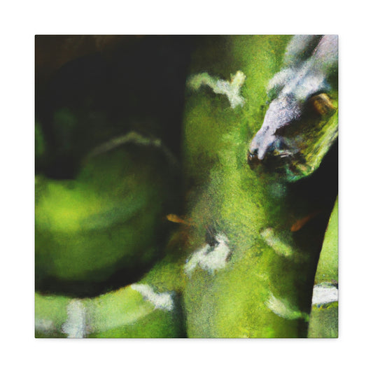 Green Python in Nature - Canvas