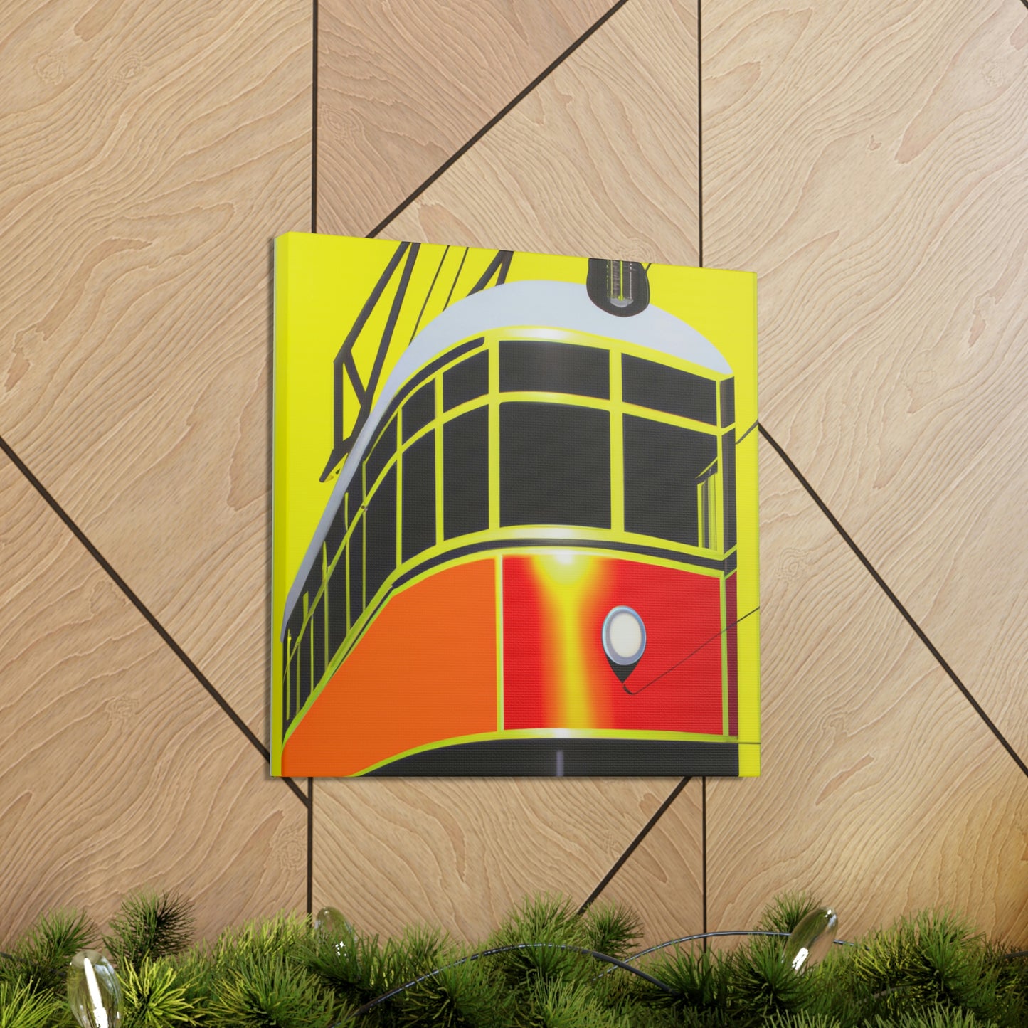 "Electric Tram Ablaze" - Canvas