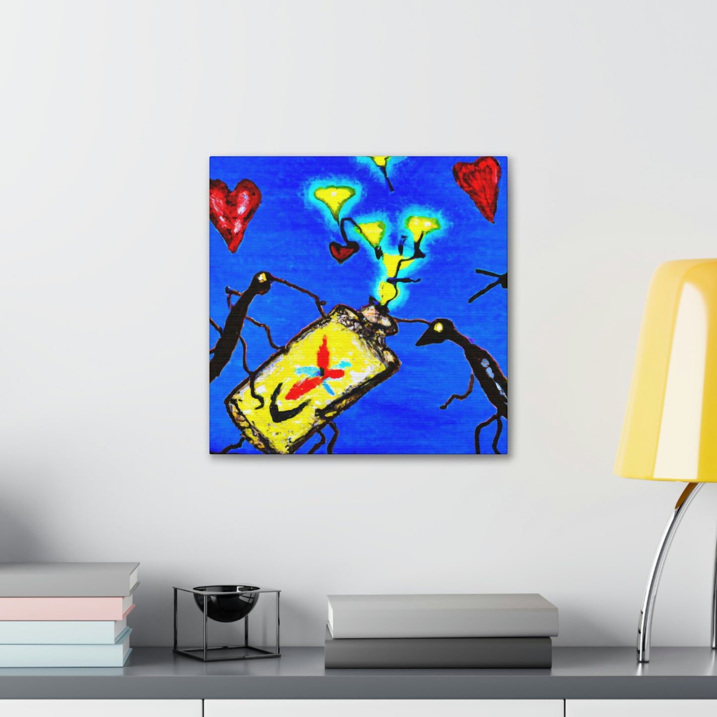 "Love Amidst Fireflies" - Canvas