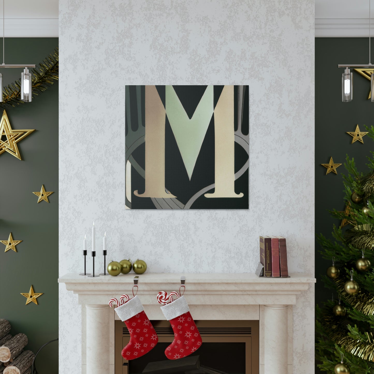 "M in Deco Splendor" - Canvas