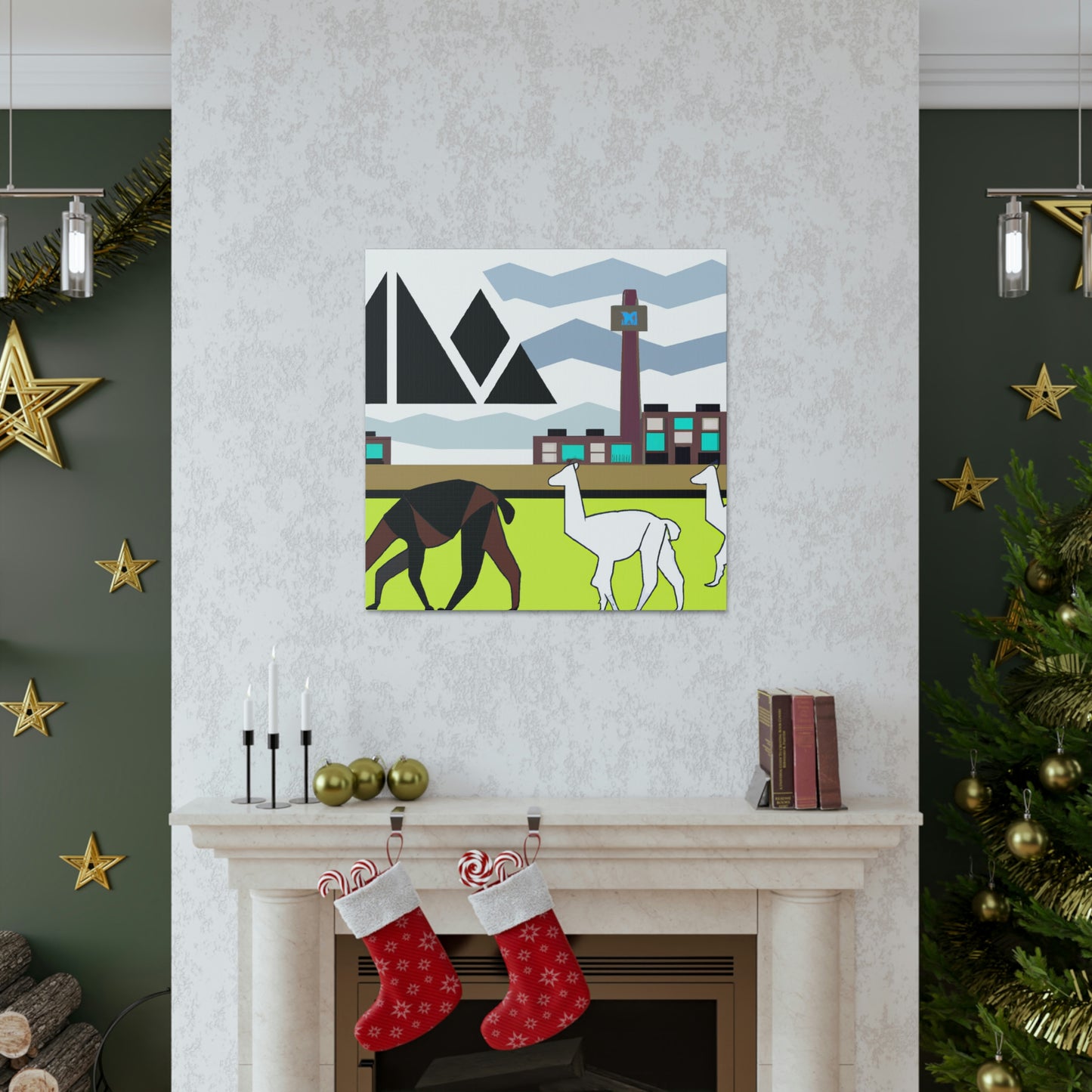 Llama Alights Glamorously - Canvas