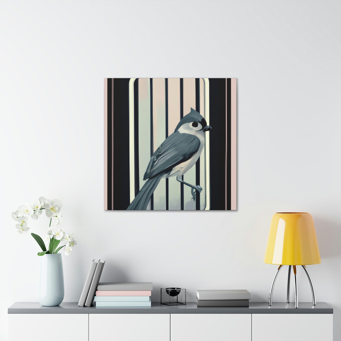 "Feathery Art Deco Tapestry" - Canvas