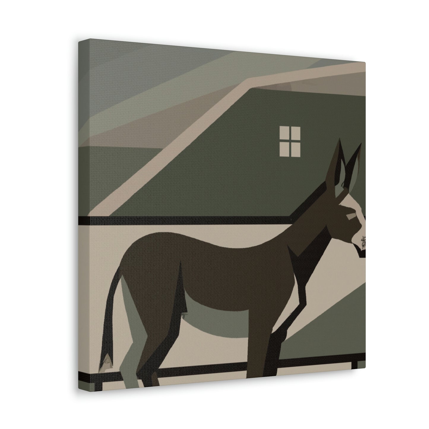 "Mules in Moonlight Deco" - Canvas