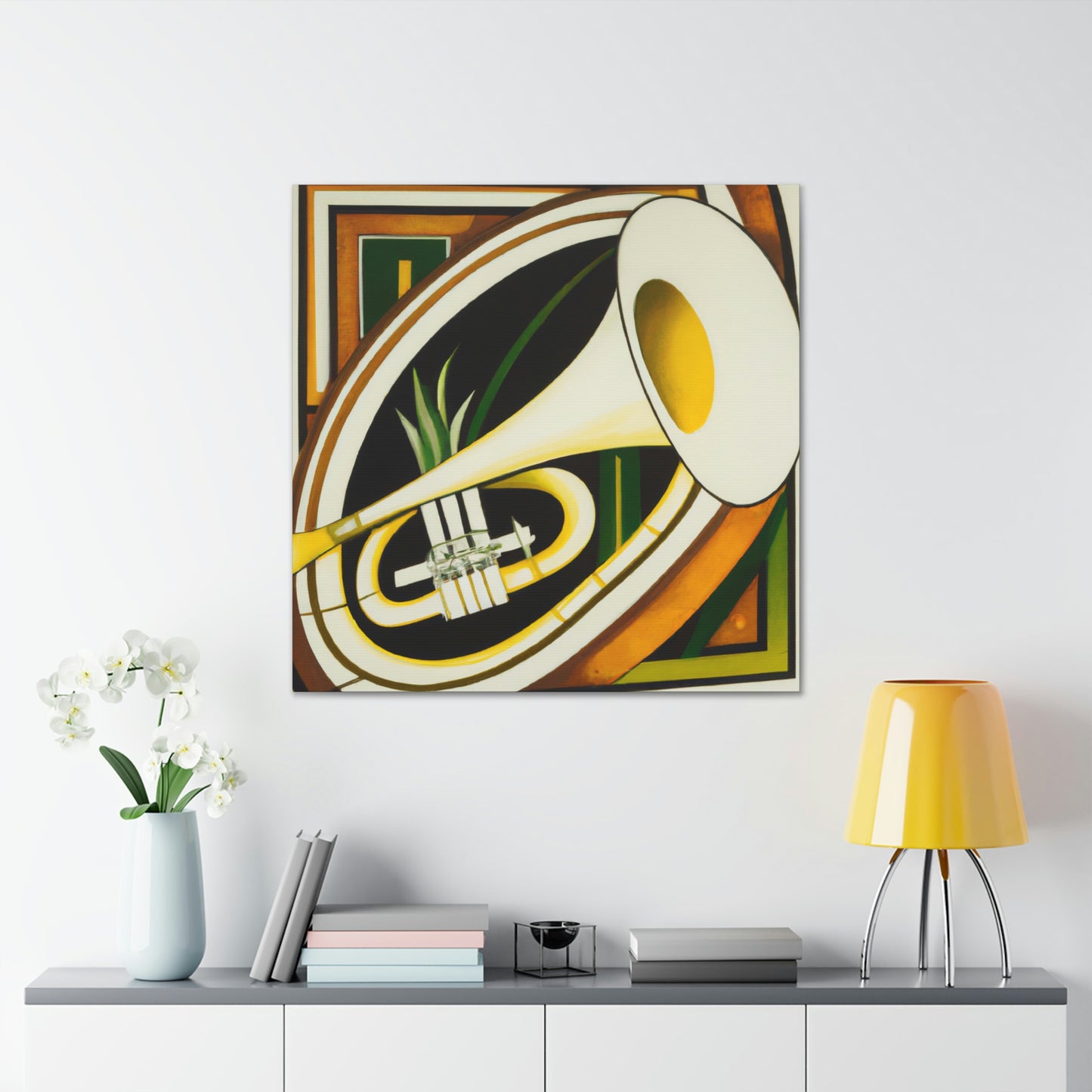 "Gilded Jazz Trumpet" - Canvas