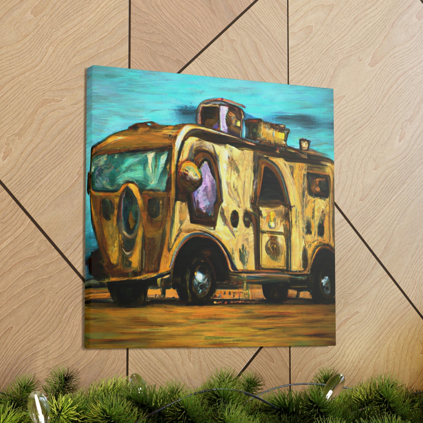 "Camper Van Machine Age" - Canvas