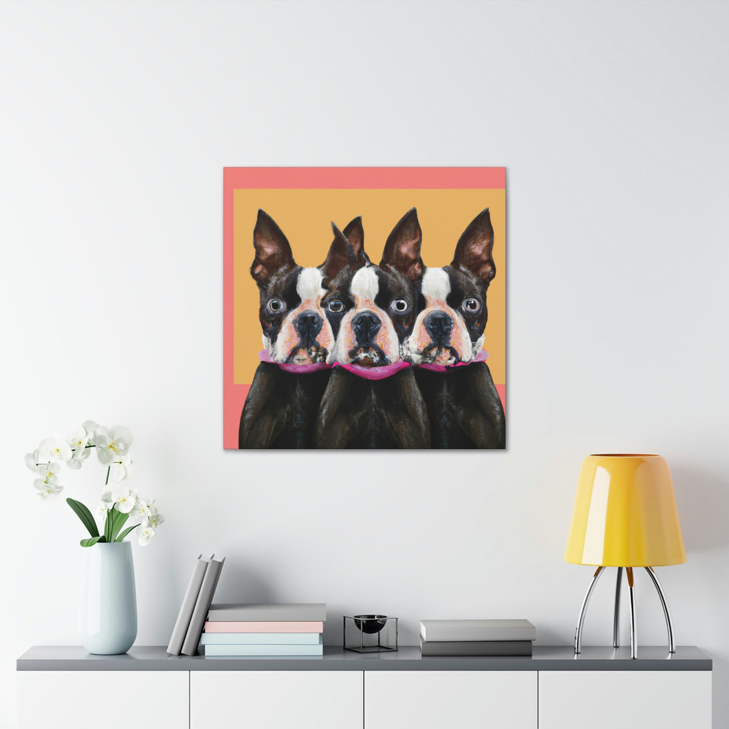 "Boston Terrier Minimalism" - Canvas