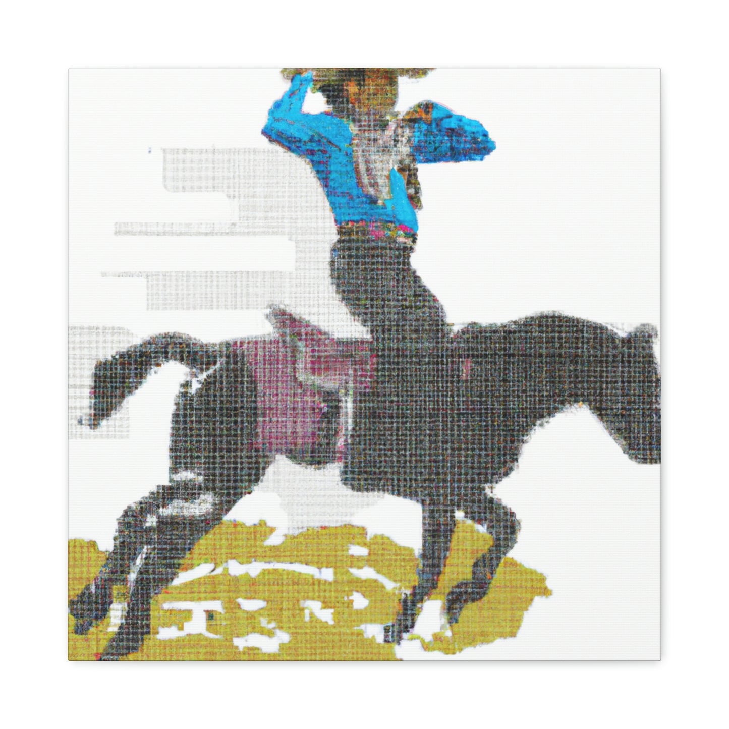 Rodeo in Pointillism - Canvas