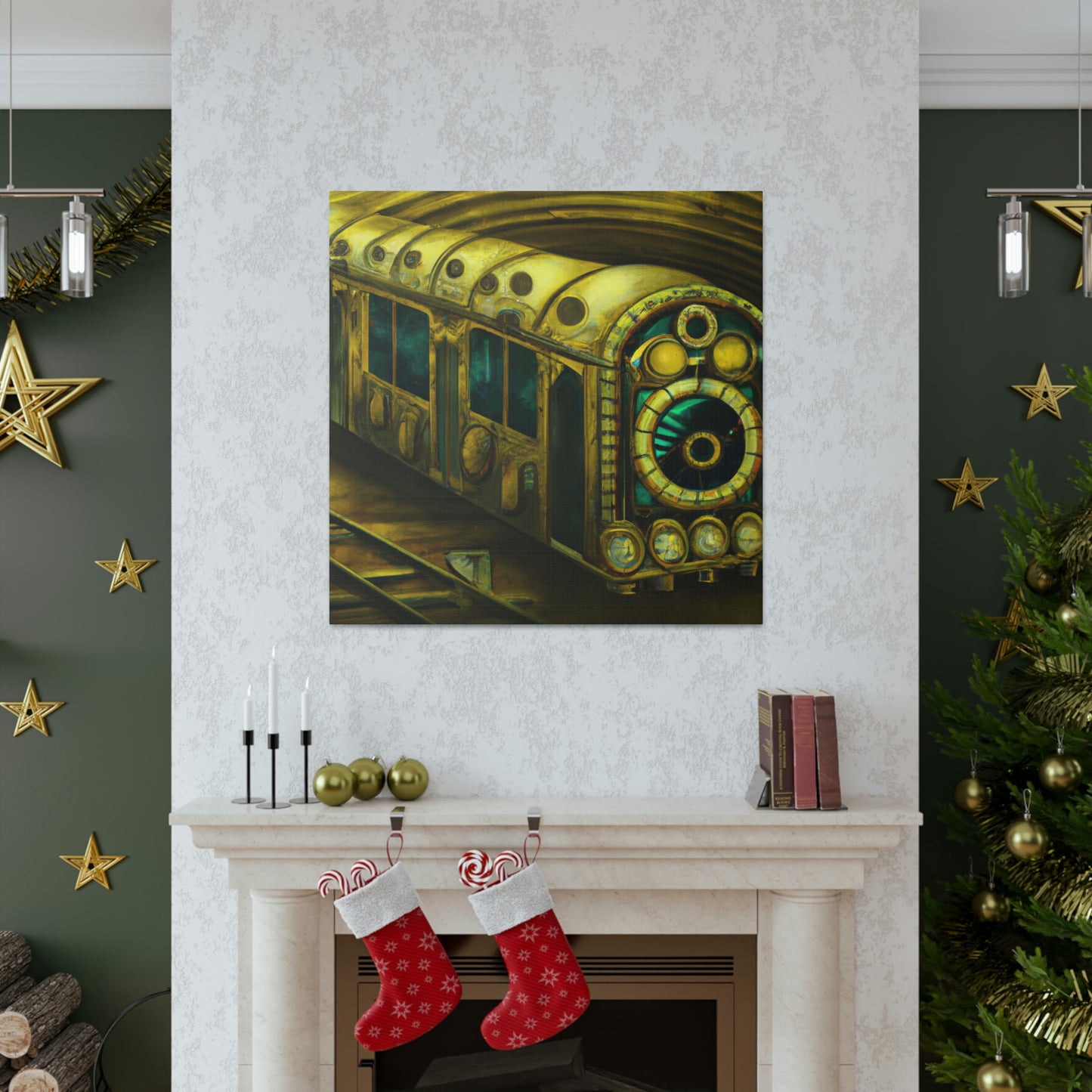 Subway Train Steampunk - Canvas