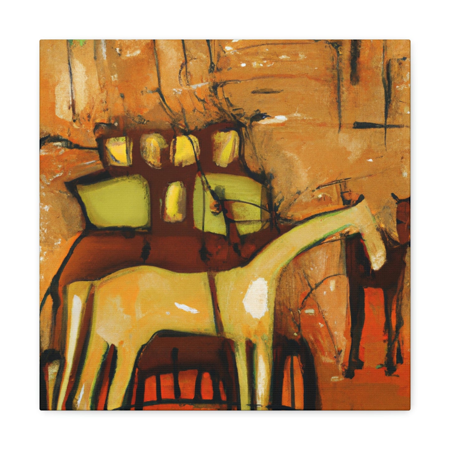 "Horse and Carriage Dawn" - Canvas