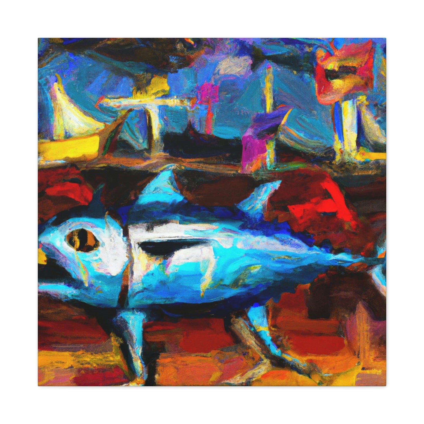 "Tuna: Expressionist Masterpiece" - Canvas