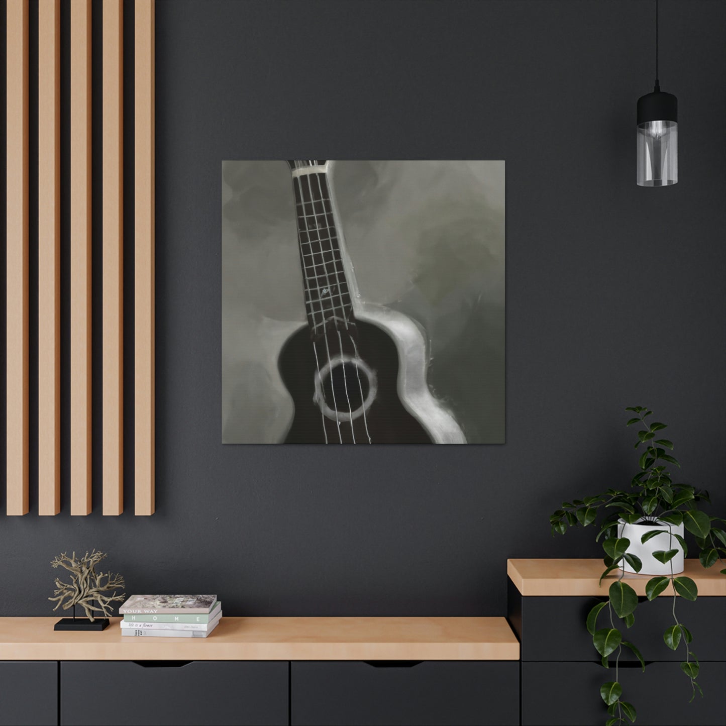 "Ukelele Night Serenade" - Canvas