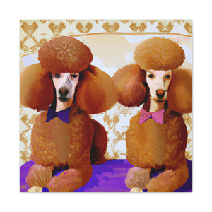 "Poodle in Art Deco" - Canvas