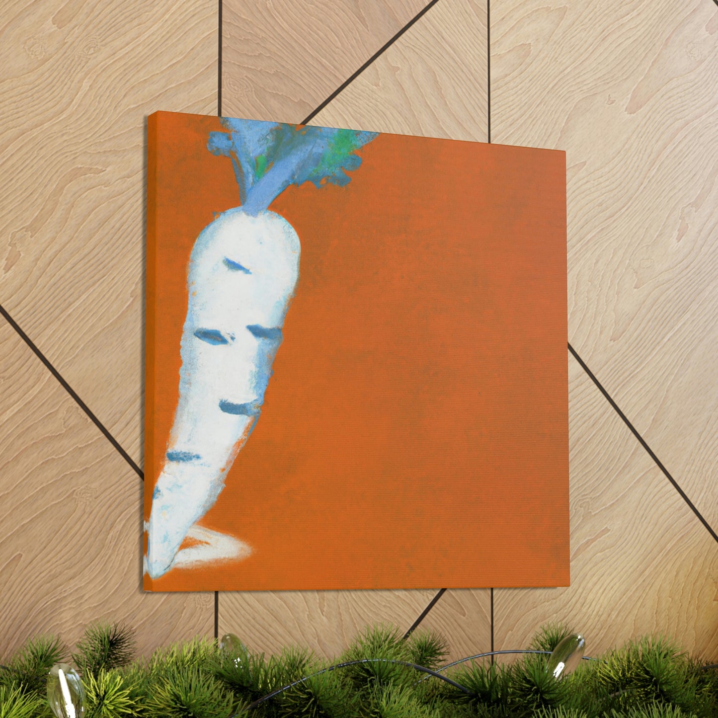 "Carrot: Minimalist Reflection" - Canvas