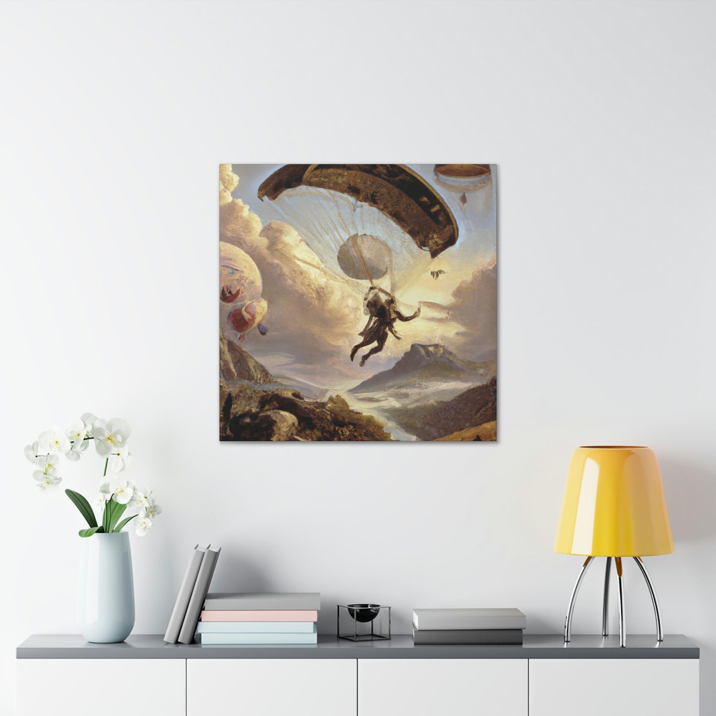 "Paratrooper's Heavenly Descent" - Canvas