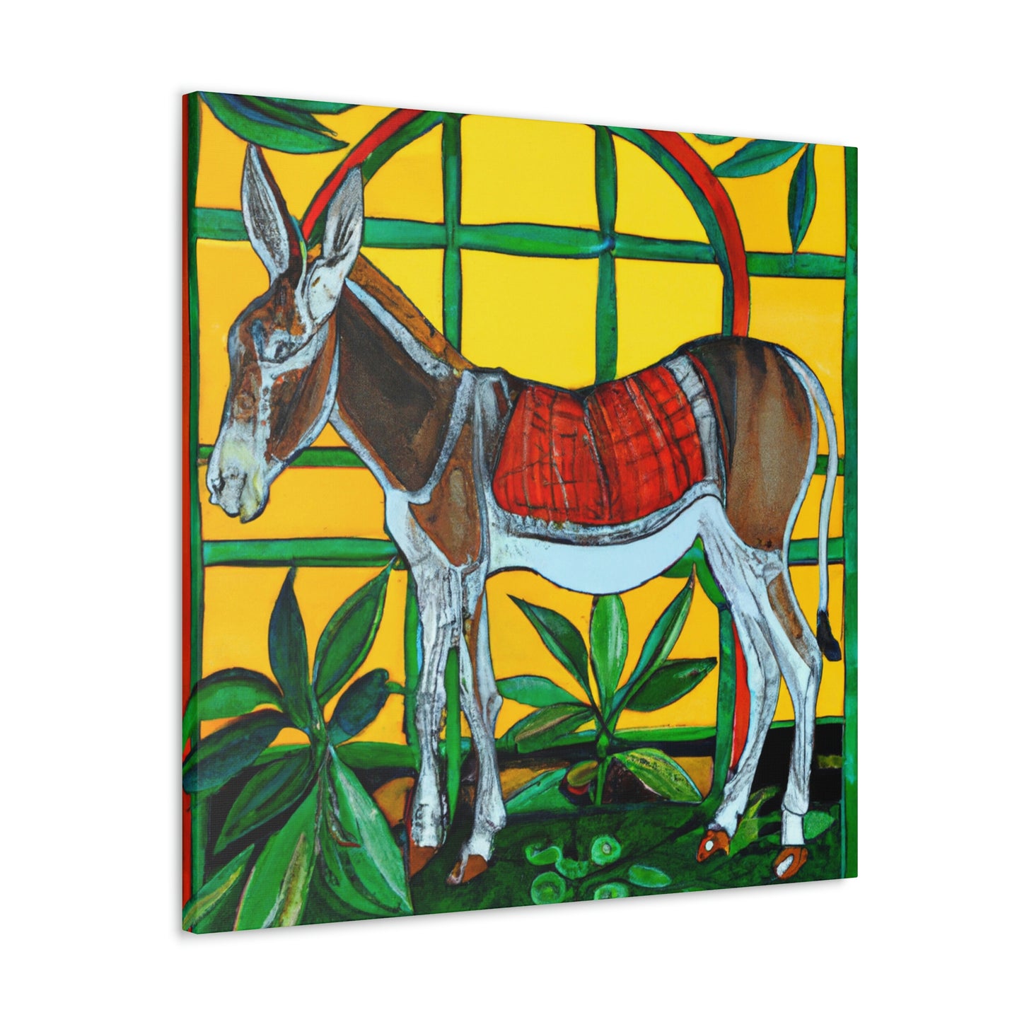 "Donkey in Art Nouveau" - Canvas