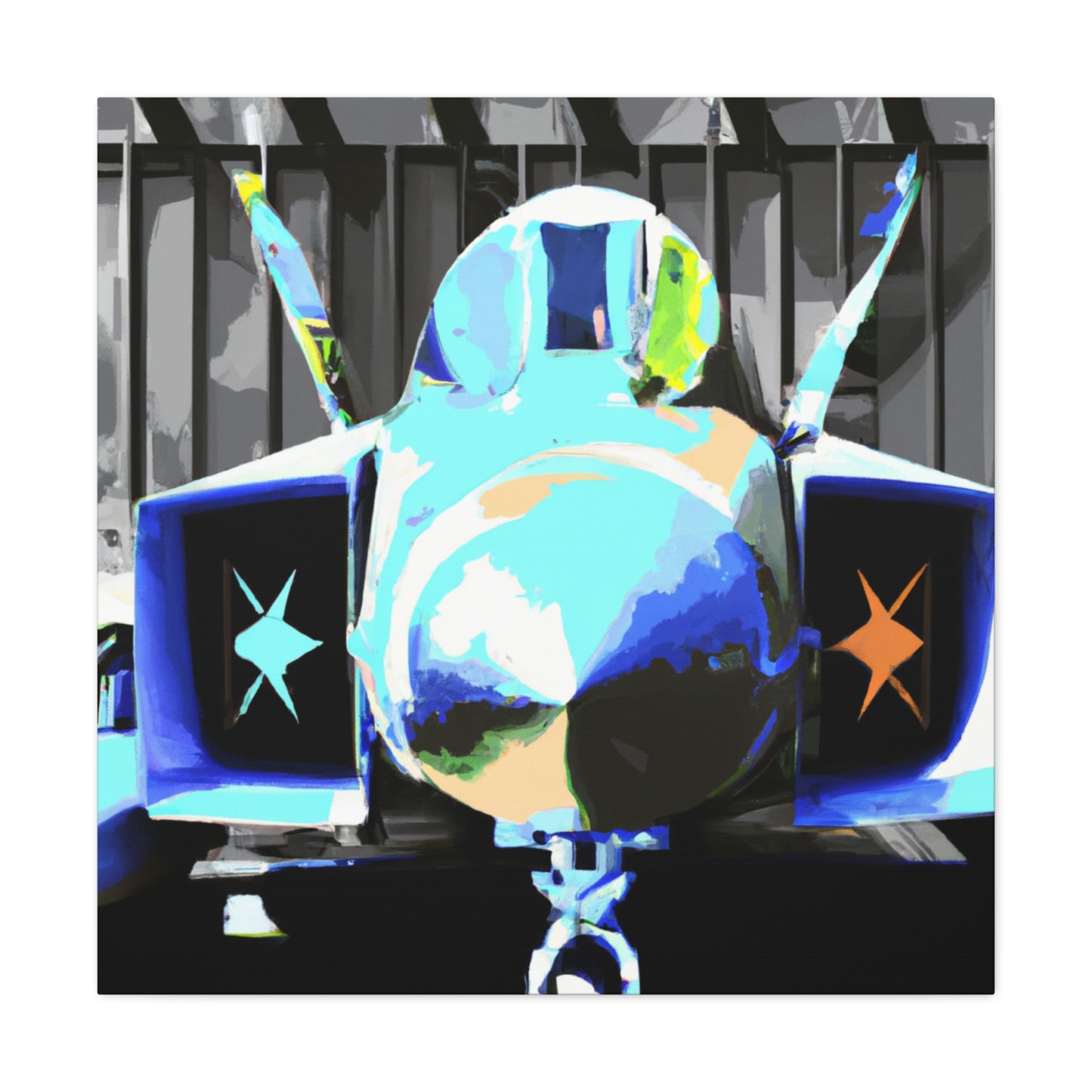 Fighter Jet Pop Art - Canvas