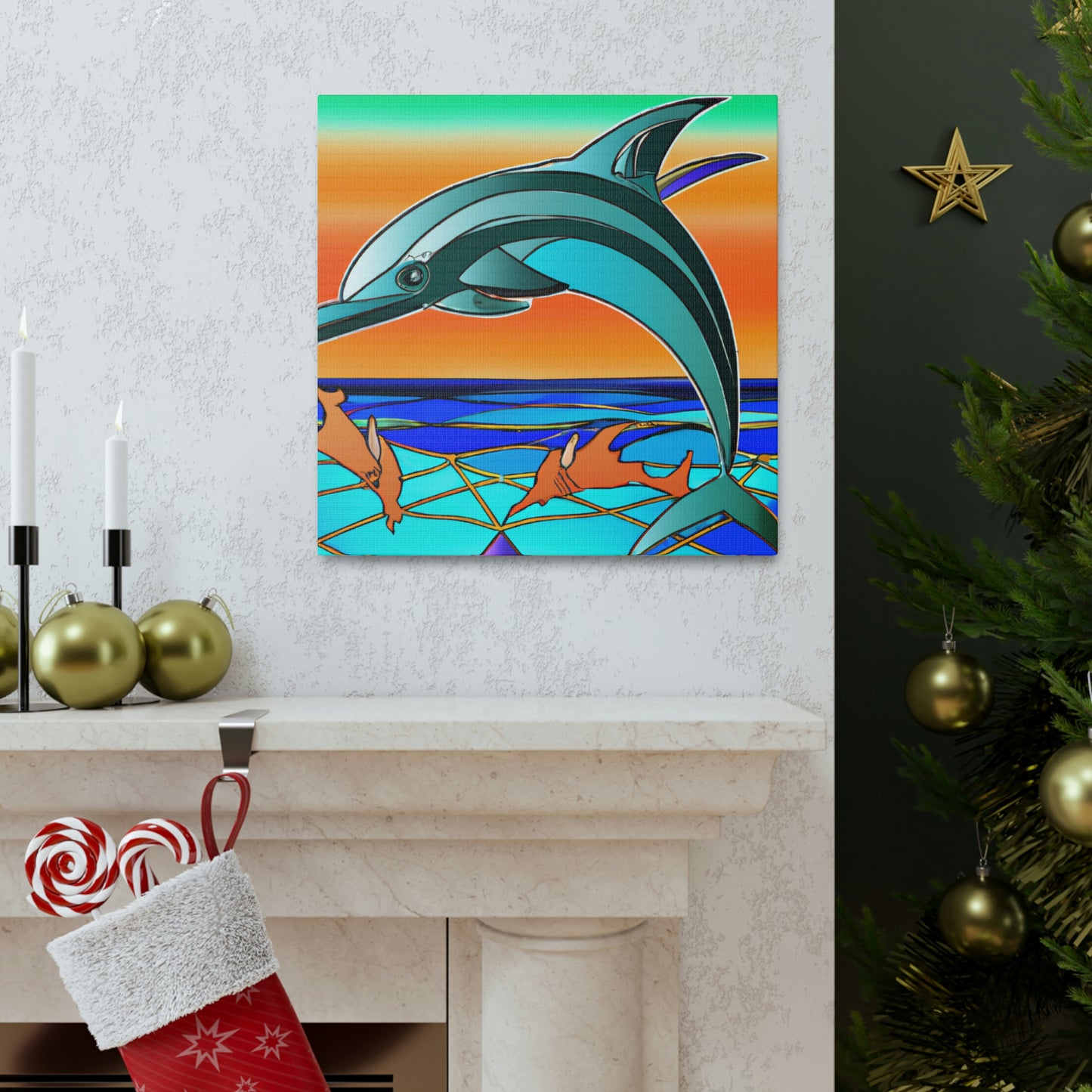 Gliding Dolphin Majesty - Canvas