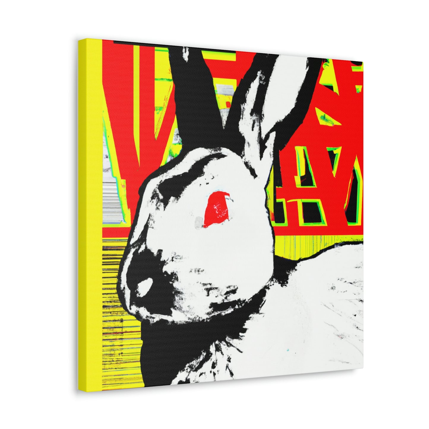 Rabbit in Moonlight Glow. - Canvas