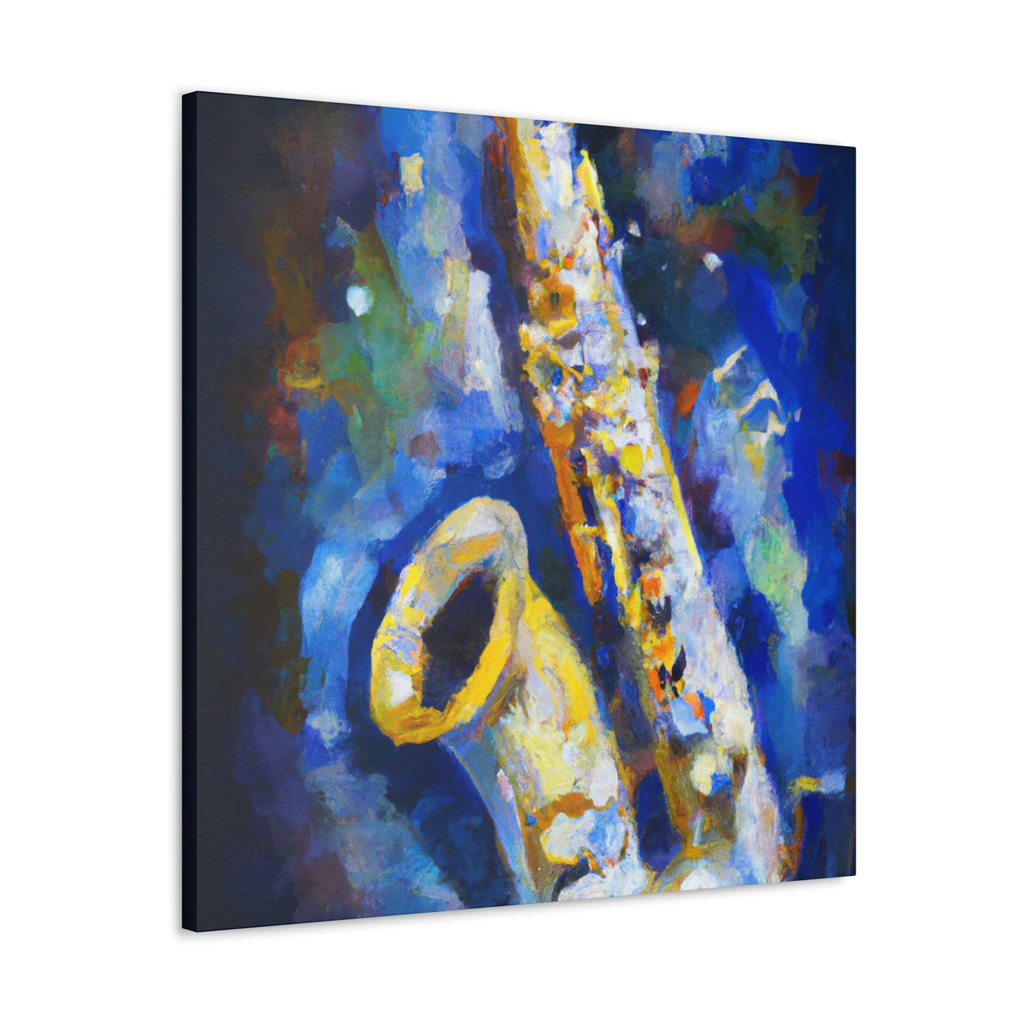 "Sax on Blue Canvas" - Canvas