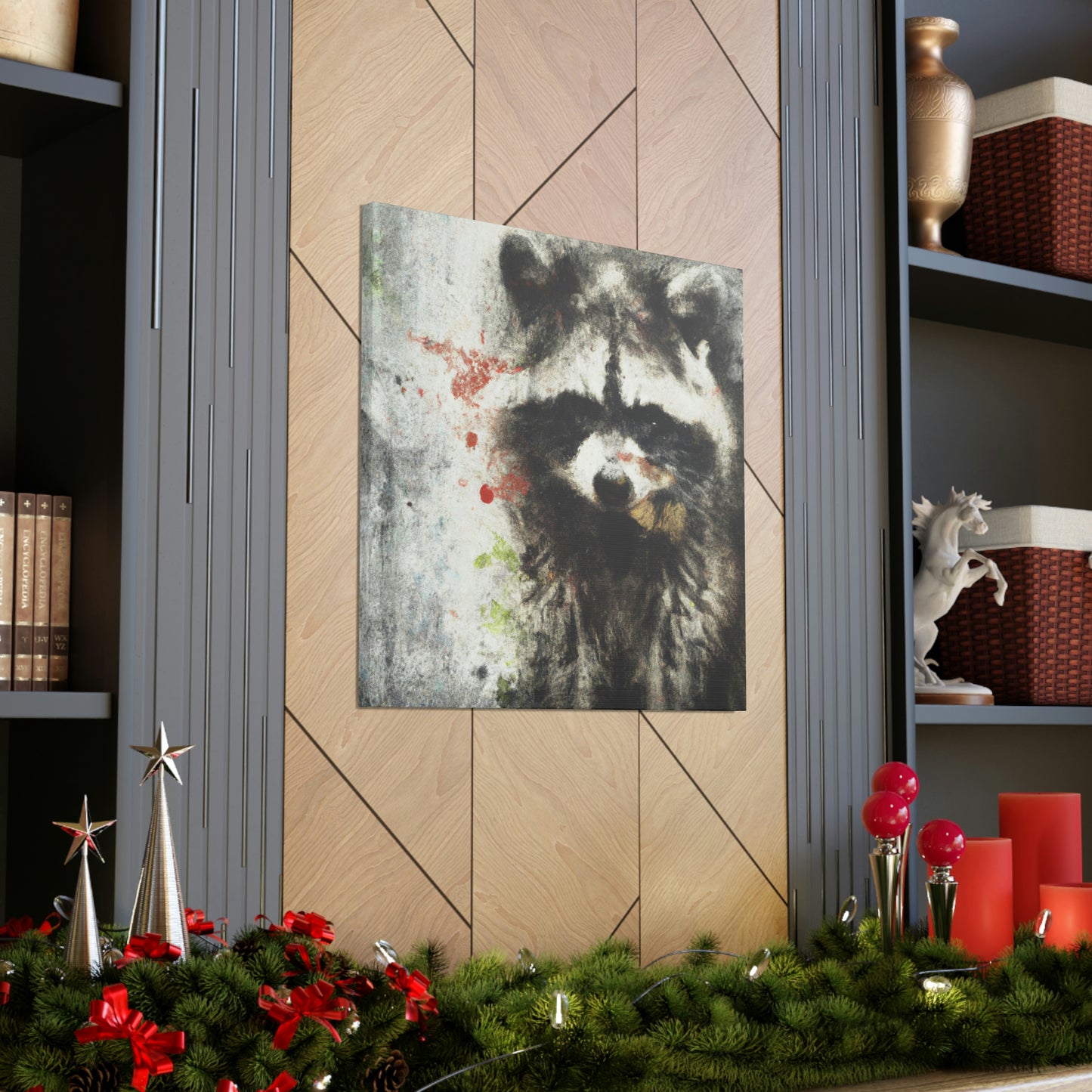 Raccoon in Reflection - Canvas