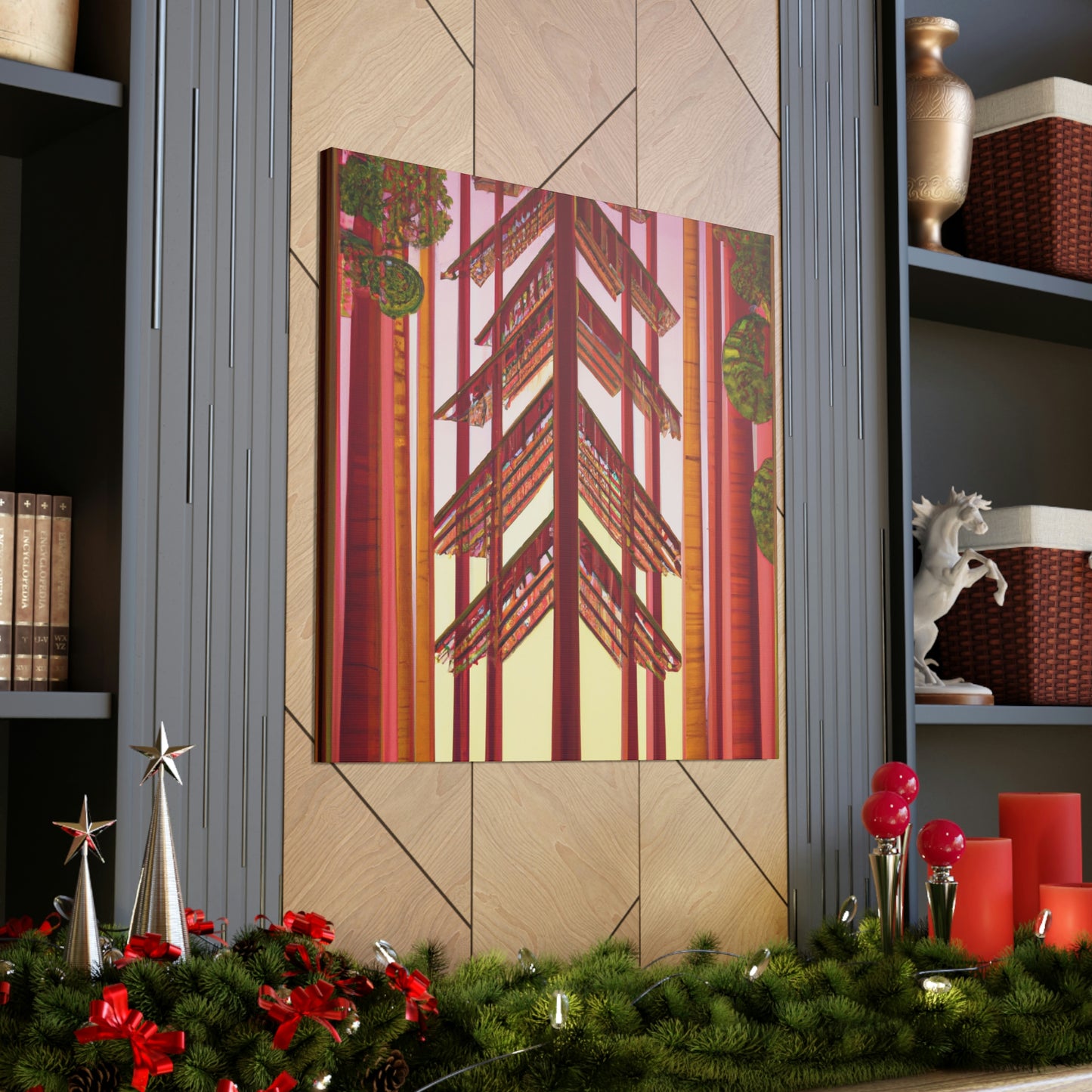 "Futuristic Redwood Monument" - Canvas