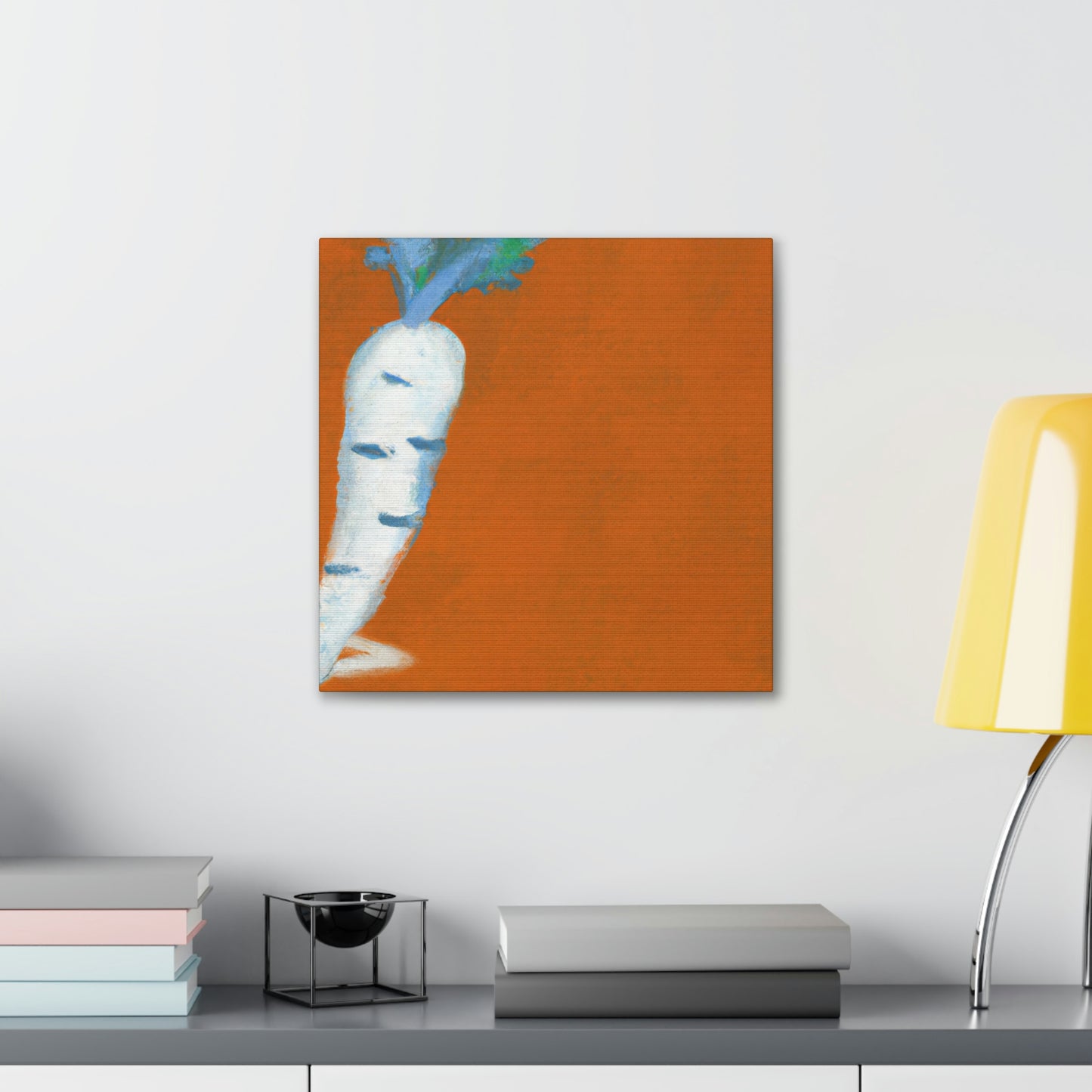 "Carrot: Minimalist Reflection" - Canvas