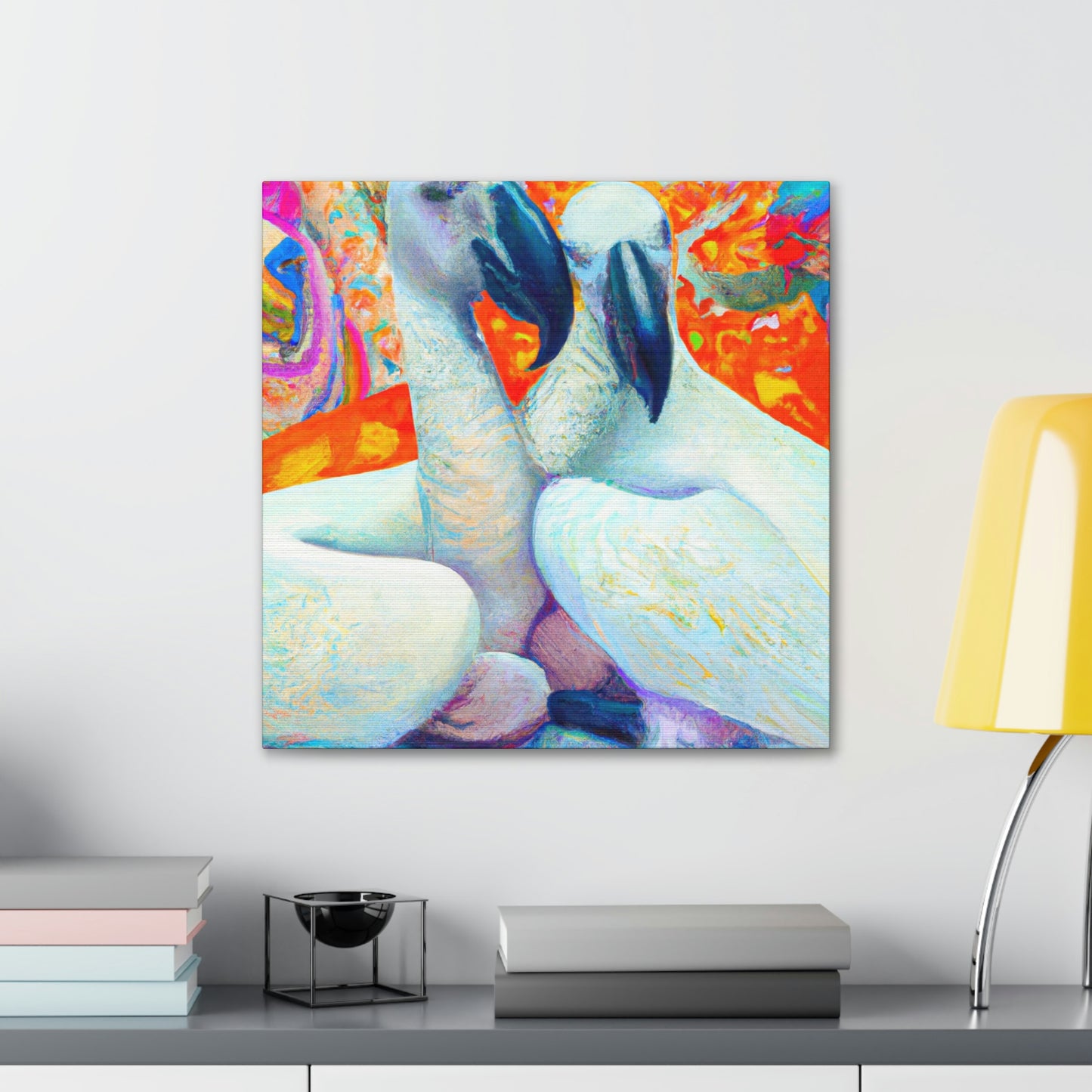 "African Greys Impressionism" - Canvas