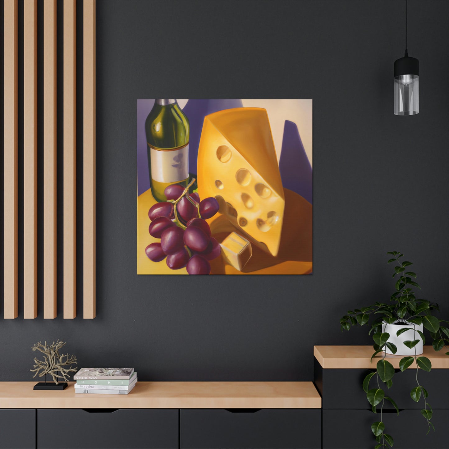 Cheese and Grapes Feast - Canvas