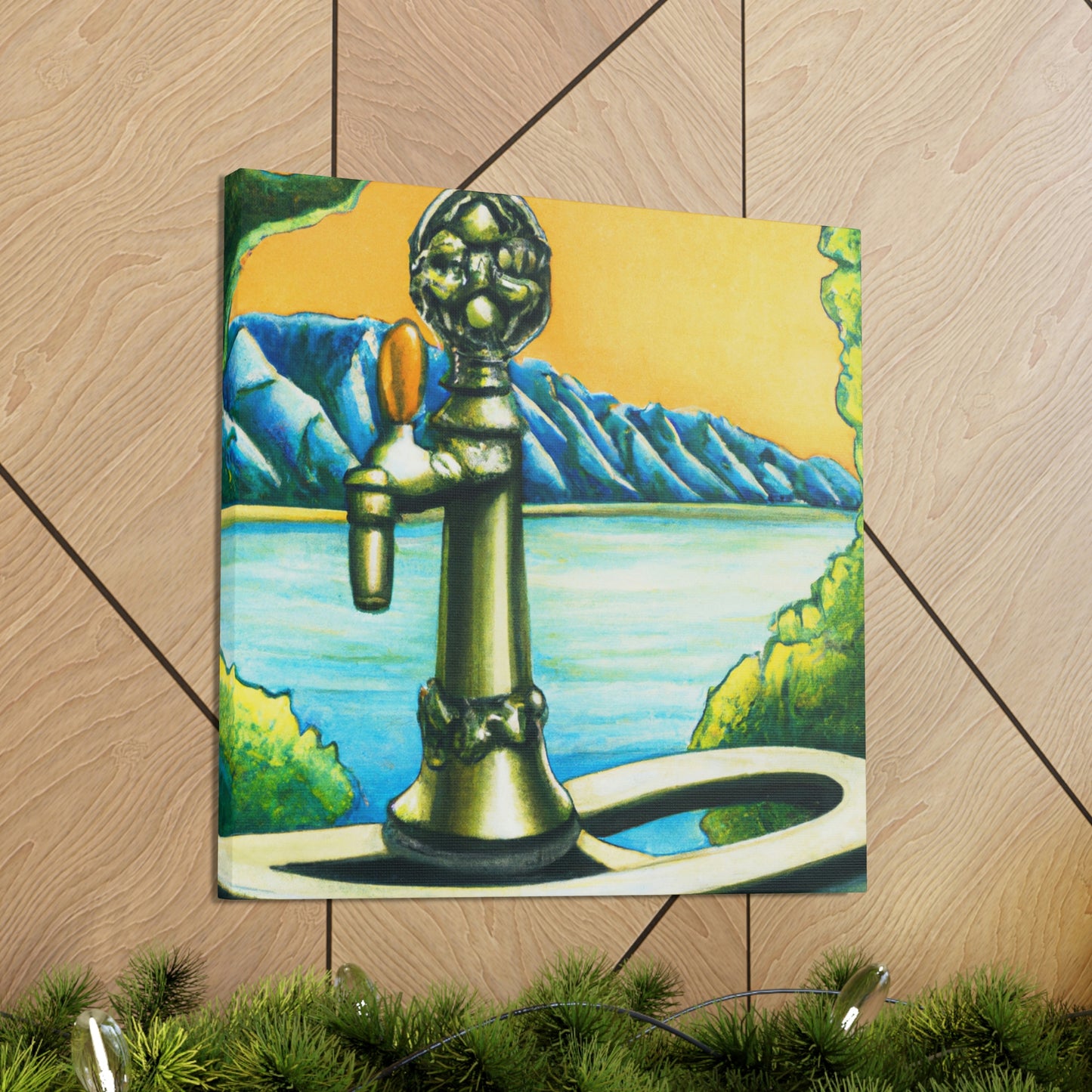 Bar Tap Reflection Scene - Canvas