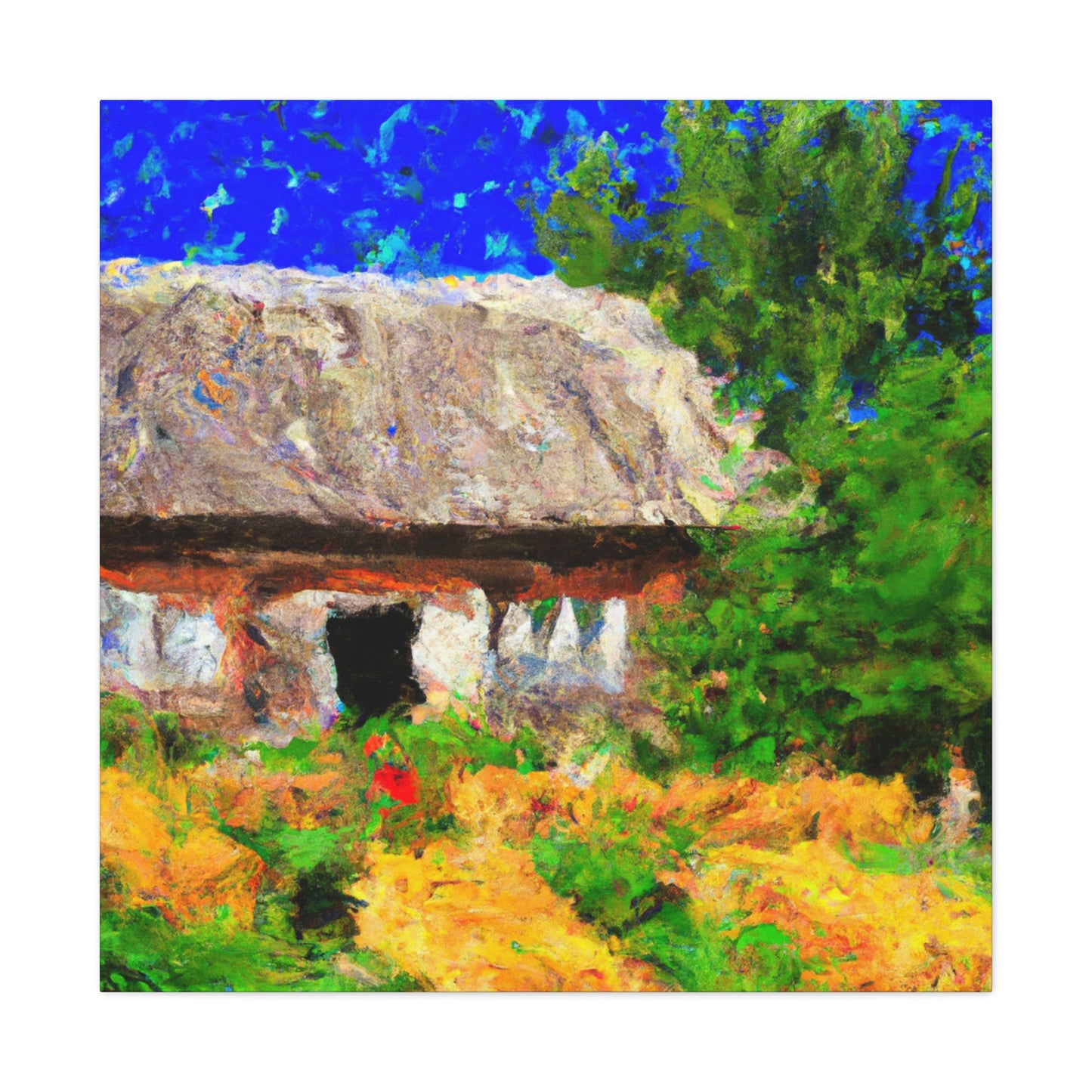 "Farmhouse at Dusk" - Canvas