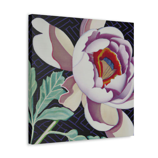 "Peony in Art Deco" - Canvas