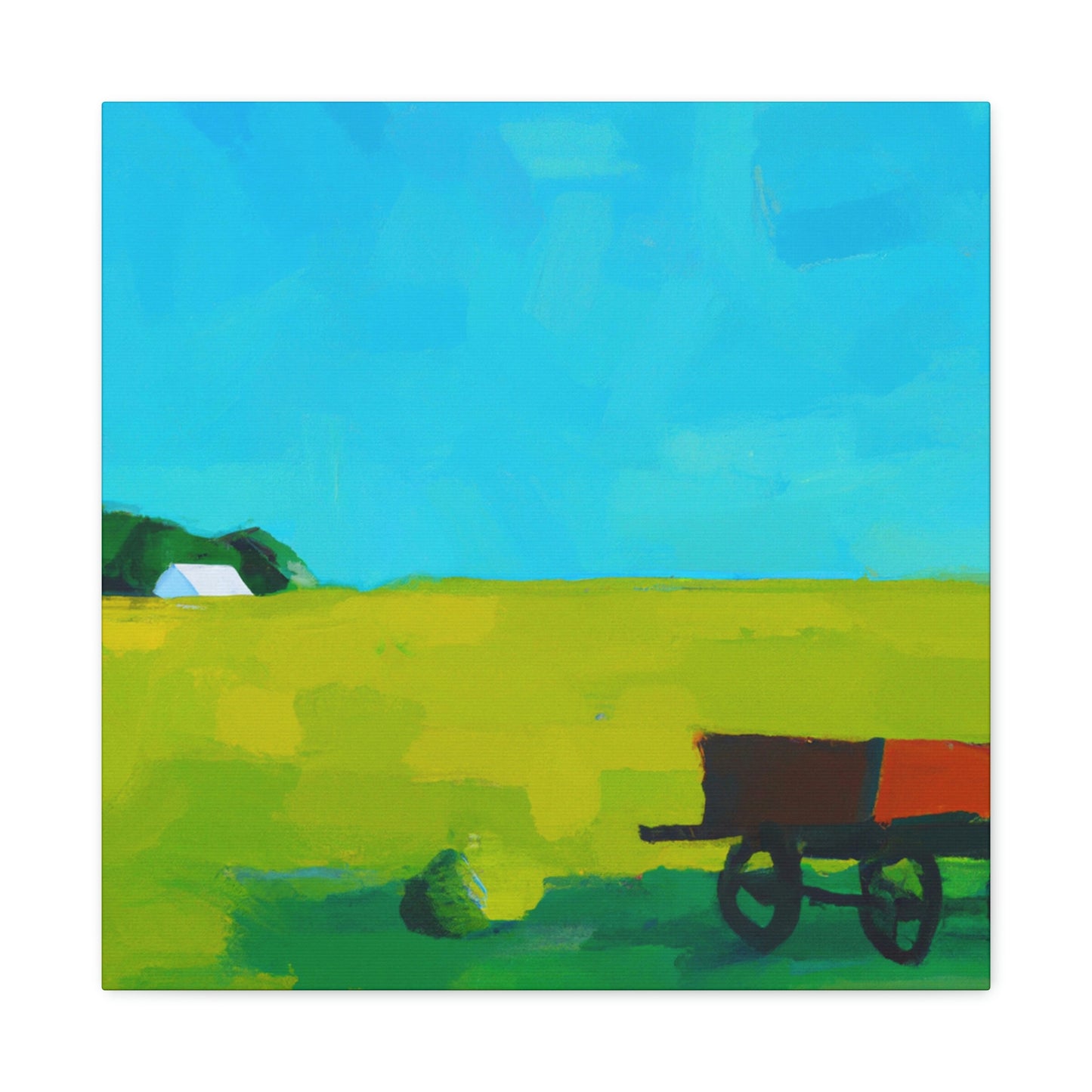 "Hay Wagon Minimalism" - Canvas