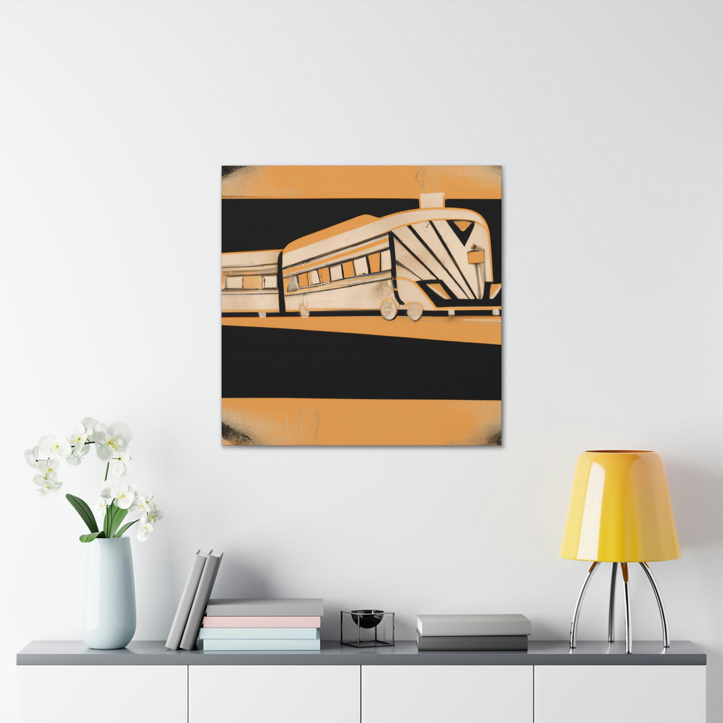 "Train of Deco Dreams" - Canvas