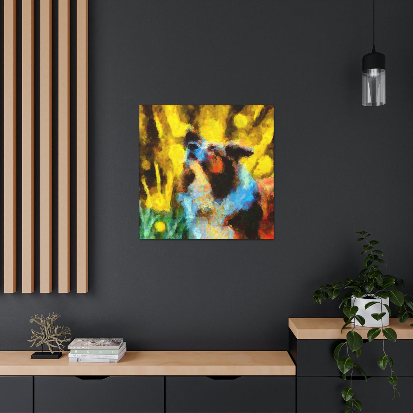 Impressionistic Border Collie - Canvas - Canvas