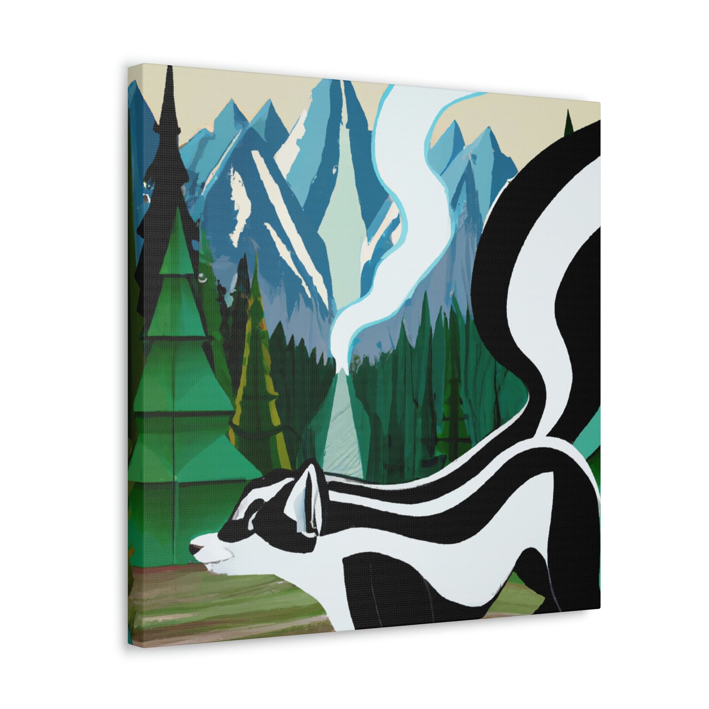 Skunk in Art Deco - Canvas