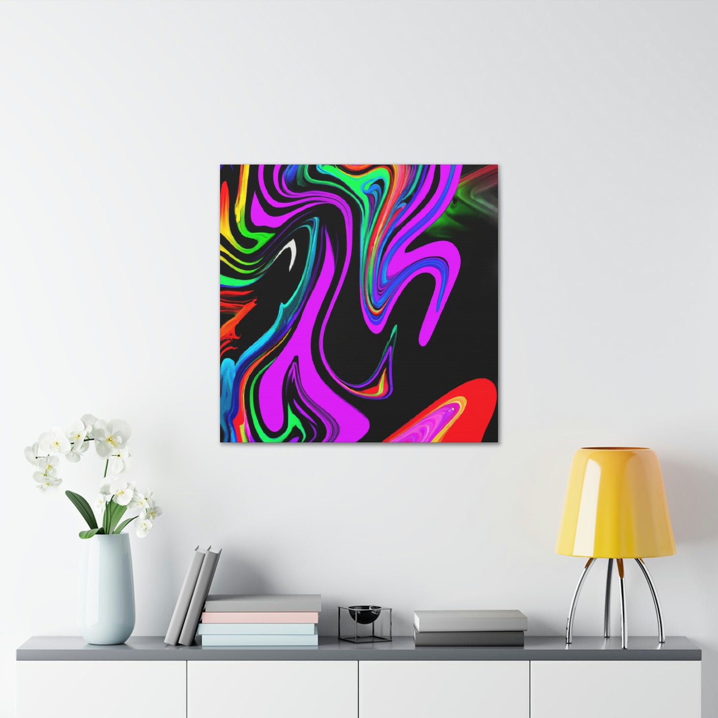 "Flowing Fire Stormscape" - Canvas