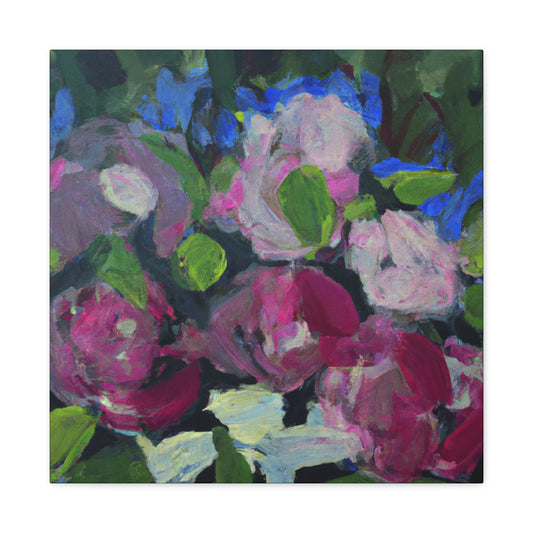 Peony in Bloom. - Canvas