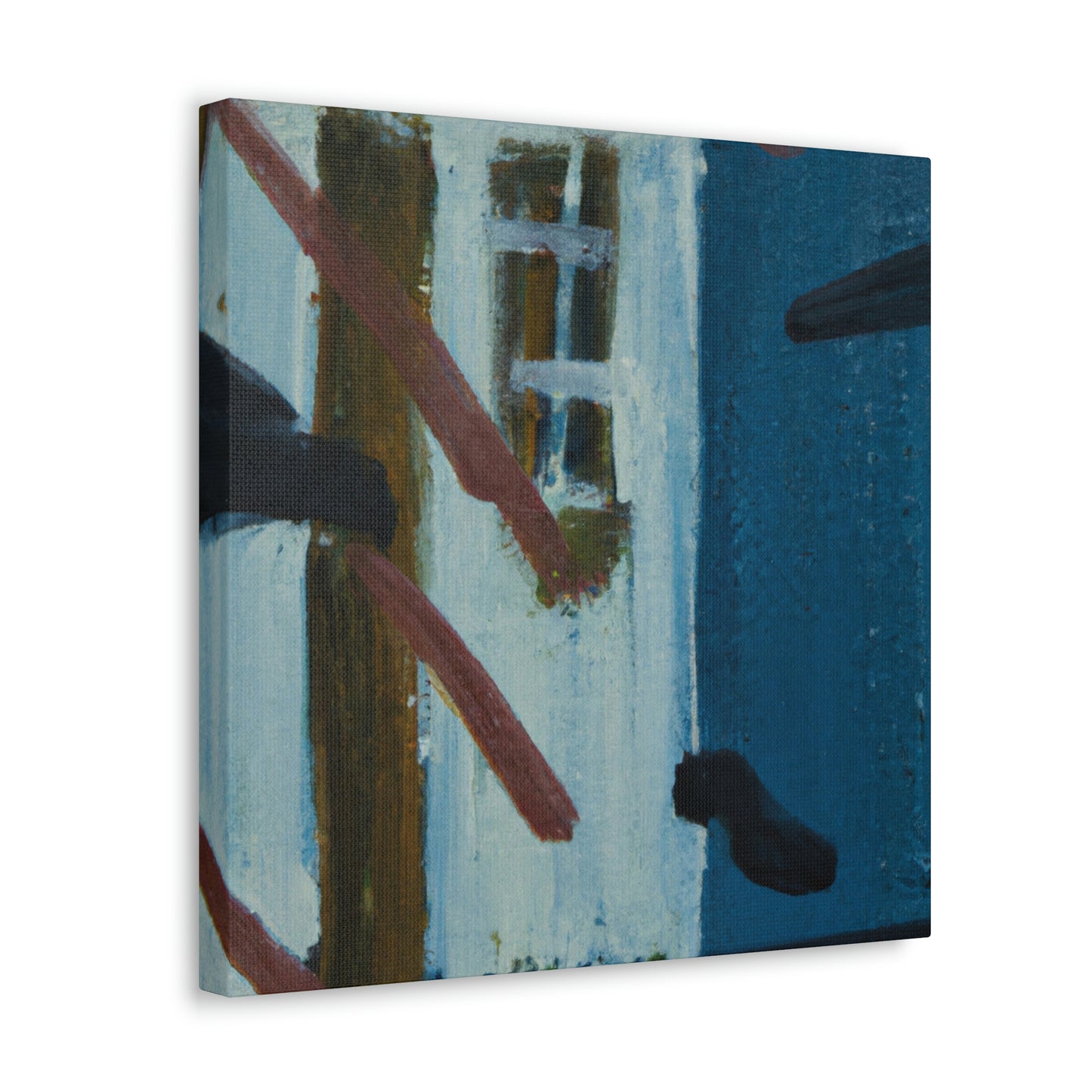 "Beach Hut Abstraction" - Canvas